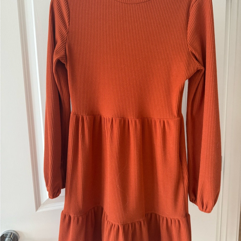 SHEIN Rust Long Sleeve Dress